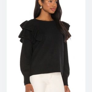 1. State black ruffle sweater
